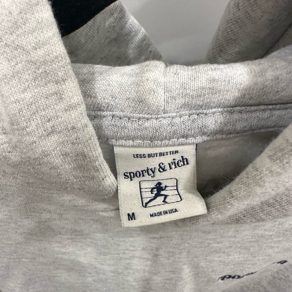 Sporty & Rich Serif Logo Hoodie - Picture 2 of 3